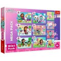 Trefl Puzzle 10v1 MEGA PACK Gabby's Dollhouse