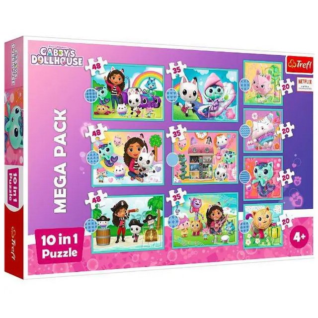 Trefl Puzzle 10v1 MEGA PACK Gabby's Dollhouse
