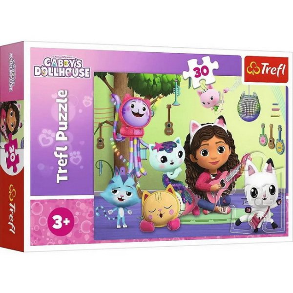 Trefl Puzzle Gabby a jej krásny domček, 30 dielikov