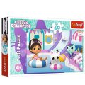 Trefl Puzzle Gabby pri bazéne, 60 dielikov