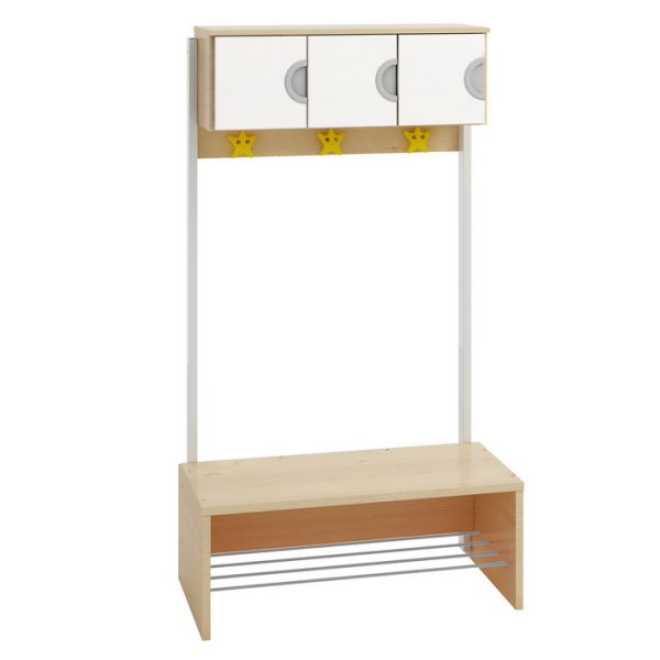 CUBO Šatňový set pre 3 deti so skrinkou