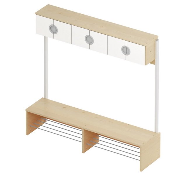 CUBO Šatňový set pre 6 detí so skrinkou