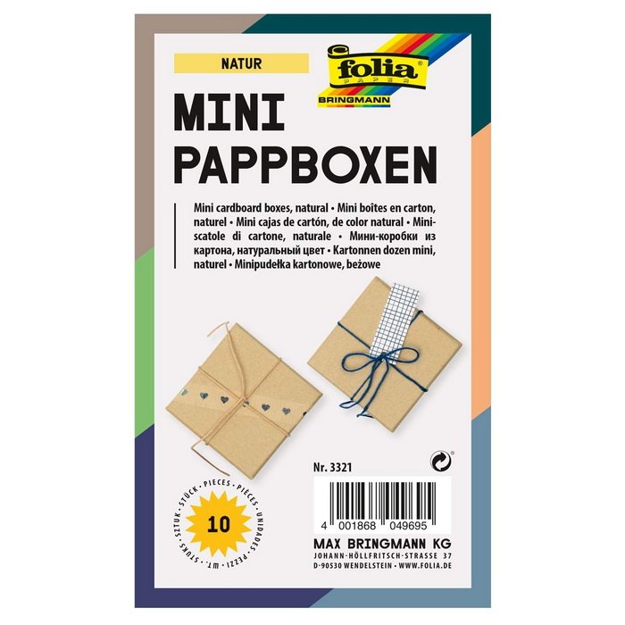 Folia Papierové krabičky štvorcové, 10 ks