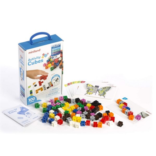Miniland Aktívne kocky, 100 ks