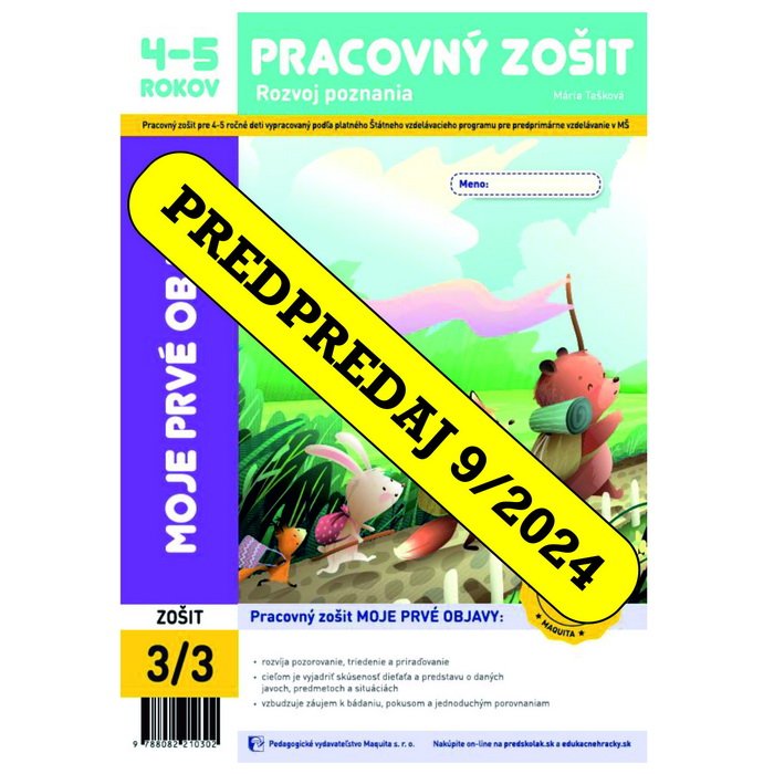 Moje prvé objavy pracovný zošit 4-5 (2024, 26. edícia)