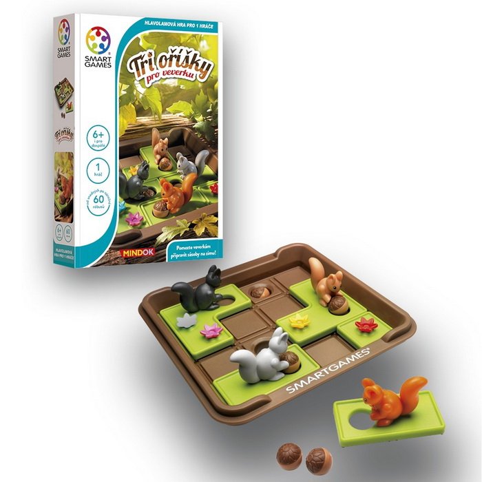 Smart Games Tri oriešky pre veveričku, 60 rébusov