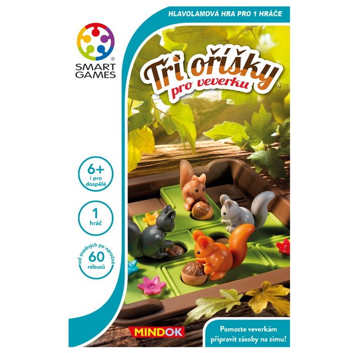 Smart Games Tri oriešky pre veveričku, 60 rébusov