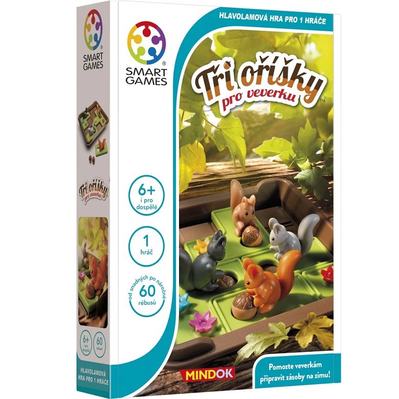 Smart Games Tri oriešky pre veveričku, 60 rébusov
