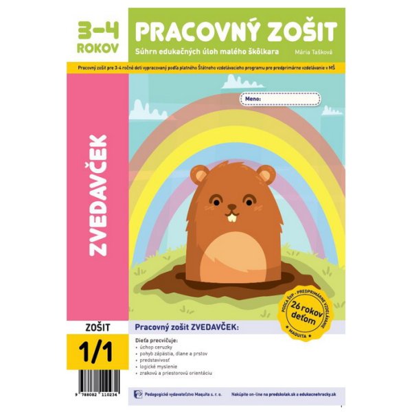 Zvedavček - pracovný zošit pre 3-4 ročných