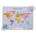 Bigjigs Toys Drevené puzzle Mapa sveta, 35 dielikov