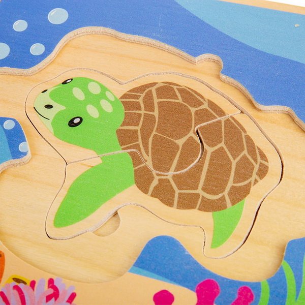 Bigjigs Viacvrstvové puzzle životný cyklus korytnačky