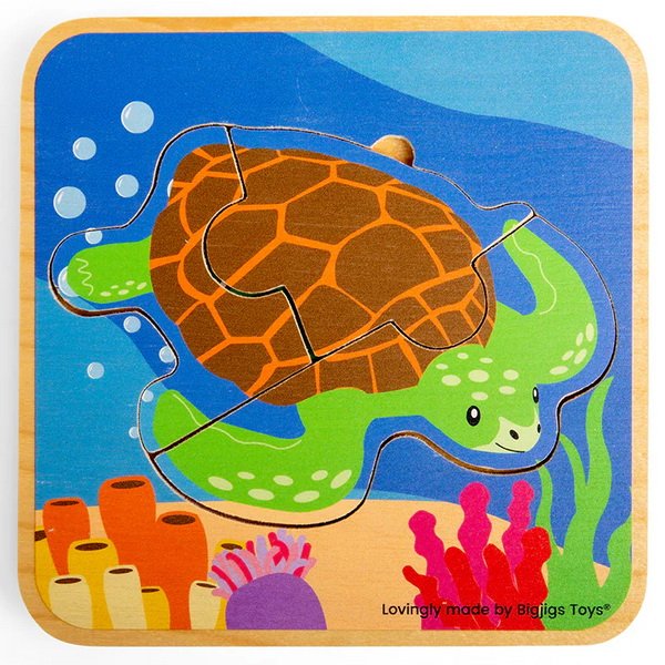 Bigjigs Viacvrstvové puzzle životný cyklus korytnačky