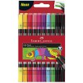 Faber Castell Fixky Fibre-Tip obojstranné neónové, 10 ks