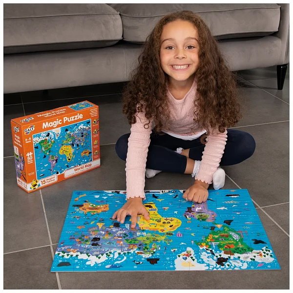 GALT Magické puzzle Mapa sveta, 50 dielikov