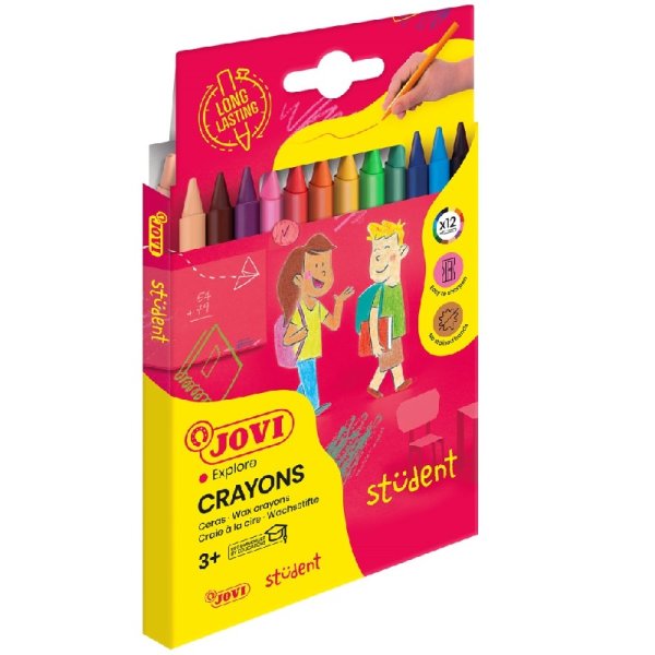 Jovi Plasticolor - dlhé pastelky guľaté 12 ks
