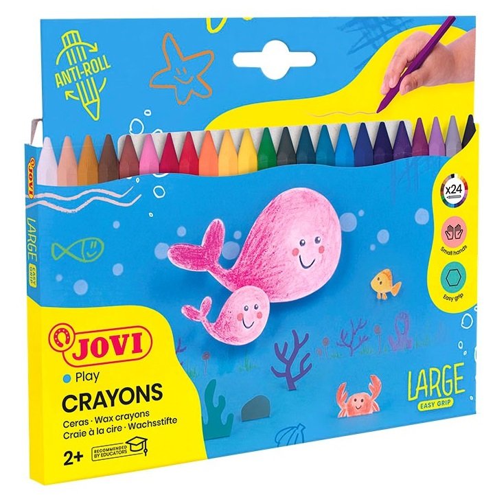 Jovi Plasticolor - dlhé pastelky šesťhranné 24 ks