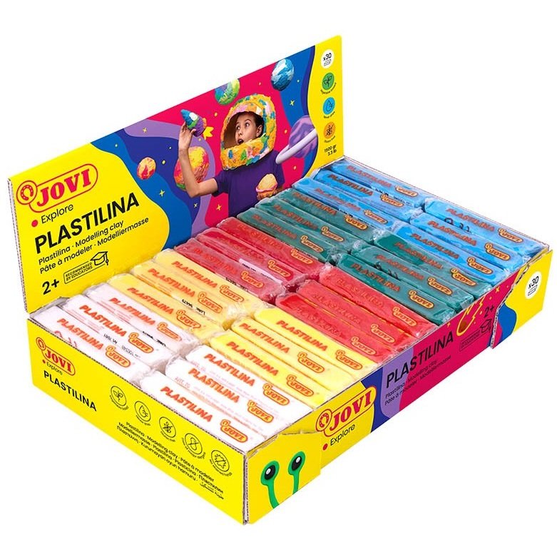 Školská sada Jovi Plastelína 30 x 50g, 5 farieb