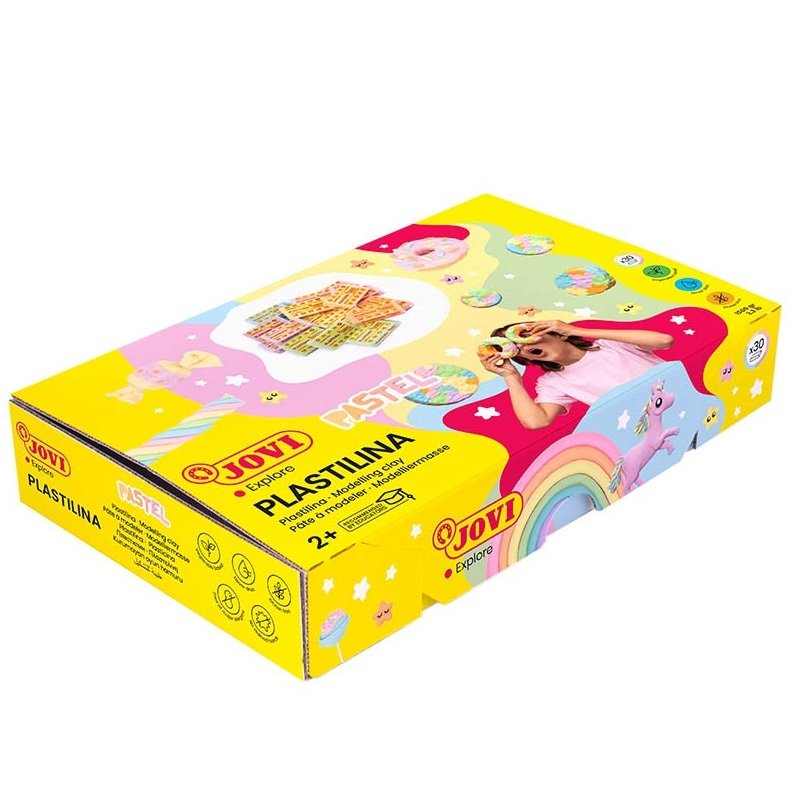Školská sada Jovi Plastelína pastelová 30 x 50g, 6 farieb