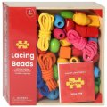 Bigjigs Toys Drevené navliekacie korálky, 90 ks
