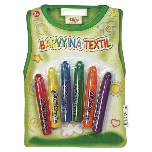 Creatoys Fixky na textil základné, 6x7 ml