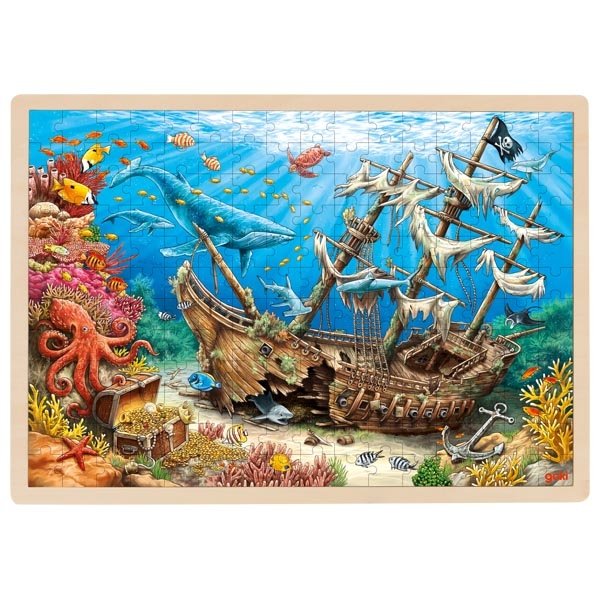Goki Drevené puzzle Vrak lode Santa Elena, 192 dielikov