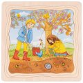 Goki Viacvrstvové puzzle Slnečnice, 35 dielikov