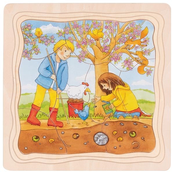 Goki Viacvrstvové puzzle Slnečnice, 35 dielikov