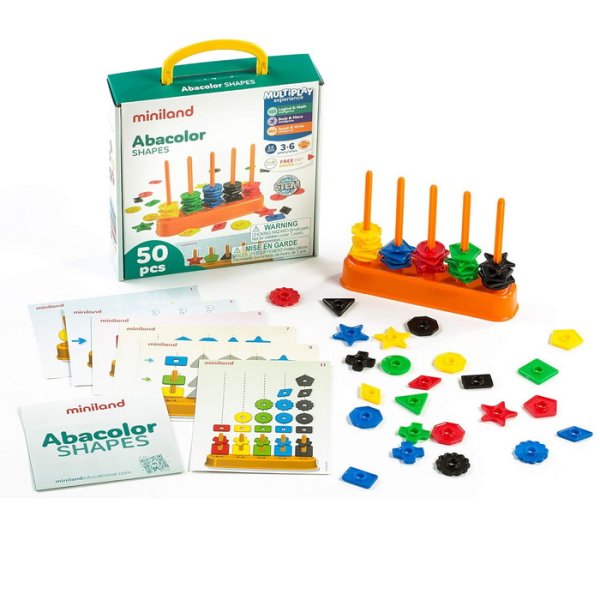 Miniland Logická navliekačka Abacolor, 50 ks