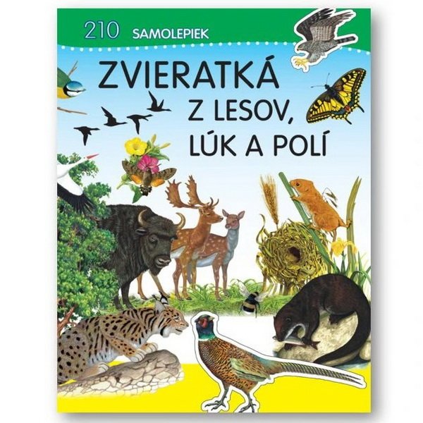 Samolepkový zošit Zvieratká z lesov, lúk a polí, 210+