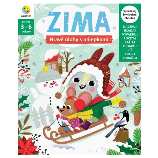 Zima – hravé úlohy s nálepkami
