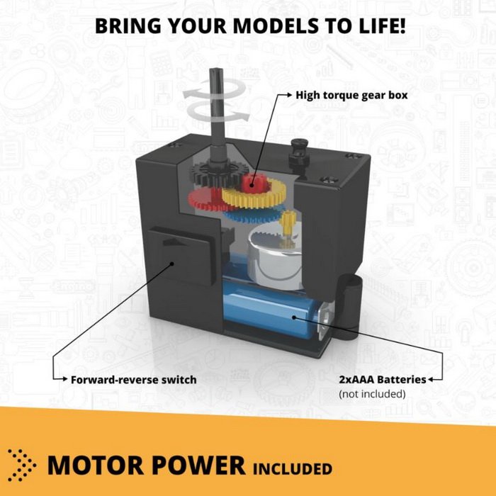 Engino STEM Vysoký žeriav motorizovaný set CB-M40, 3v1