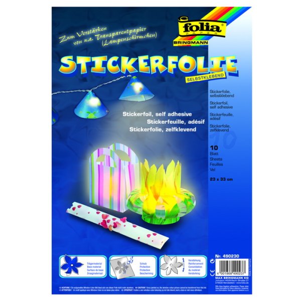 Folia Samolepiaca priehľadná fólia, 10 ks