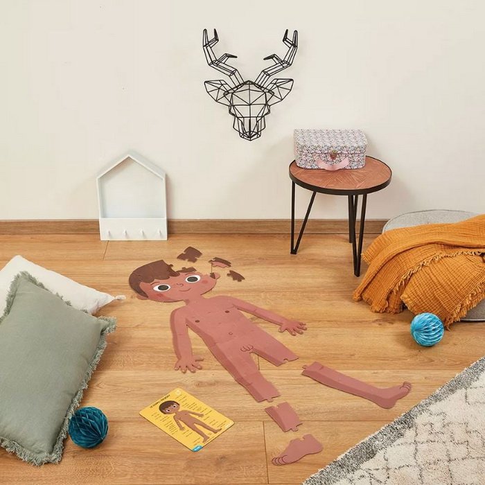 Janod Vzdelávacie puzzle Ľudské telo, 45 x 100 cm