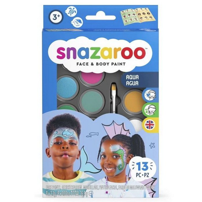 Snazaroo Farby na tvár modrá sada 40