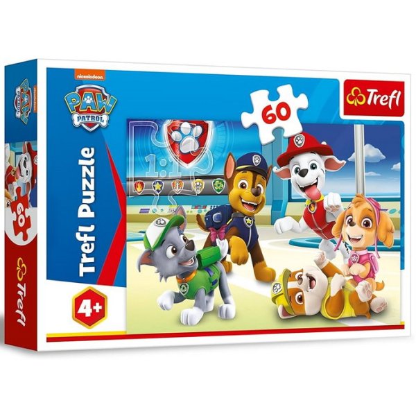 Trefl Puzzle Labková patrola Vo svete šteniat, 60 dielikov