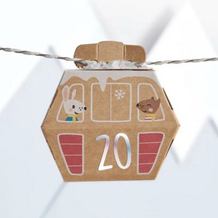 Folia Adventný kalendár - Zasnežená dedinka, 113 ks