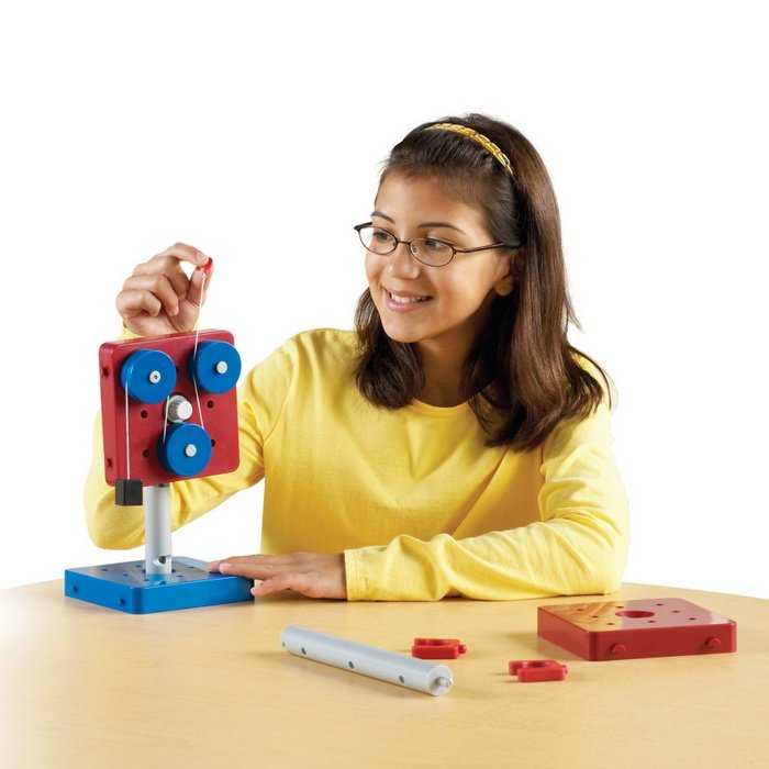 Learning Resources Mechanická stavebnica jednoduché stroje, základná sada