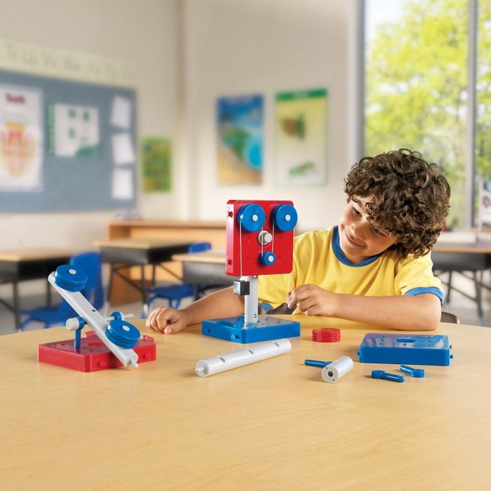 Learning Resources Mechanická stavebnica jednoduché stroje, základná sada