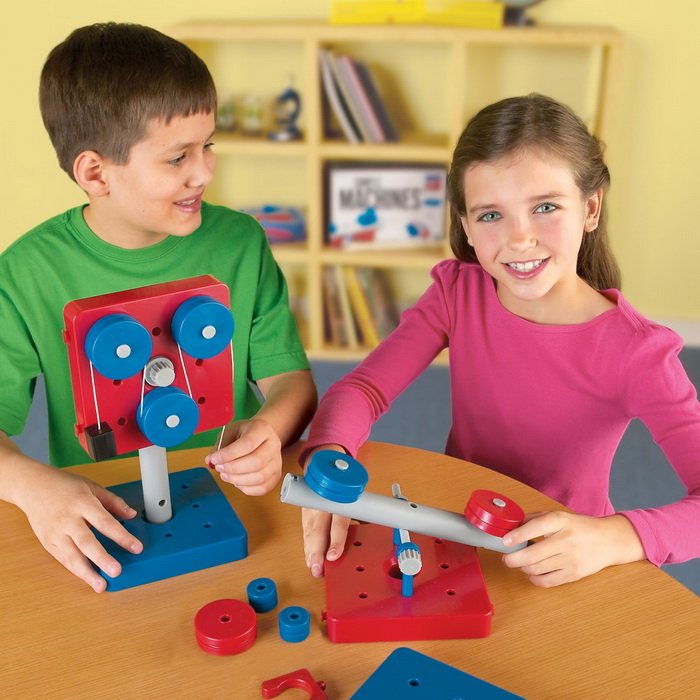 Learning Resources Mechanická stavebnica jednoduché stroje, základná sada