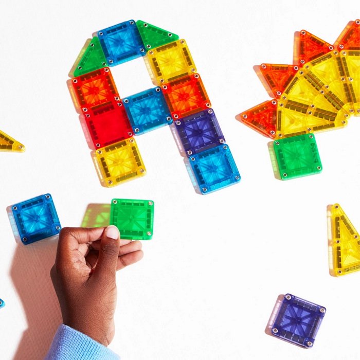 MagnaTiles Magnetická stavebnica microMAGS Deluxe set, 70 dielov