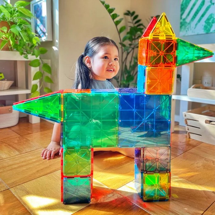 MagnaTiles Školská magnetická stavebnica, 100 dielov