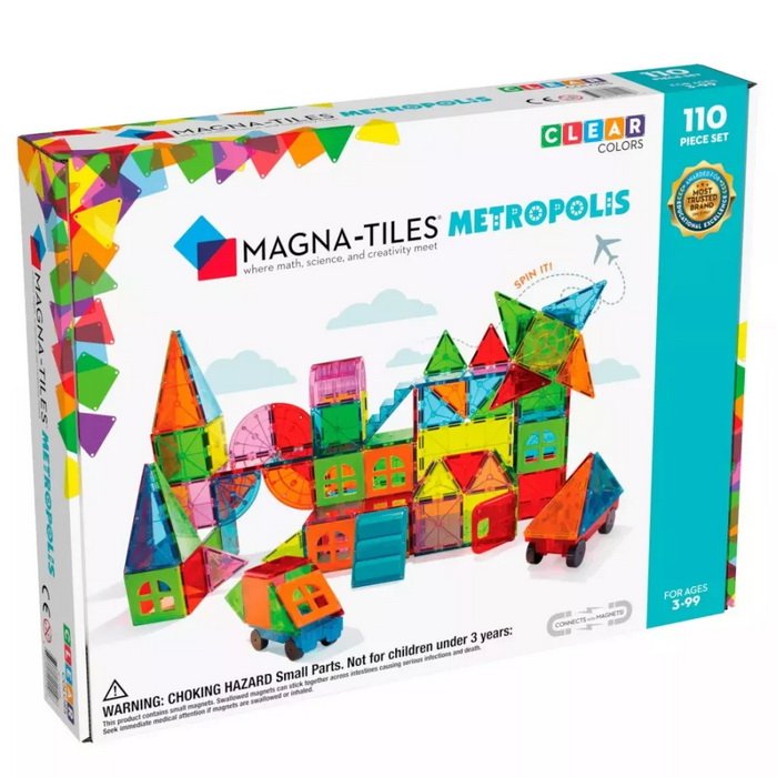 MagnaTiles Školská magnetická stavebnica Metropolis, 110 dielov