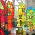 MagnaTiles Školská magnetická stavebnica Metropolis, 110 dielov