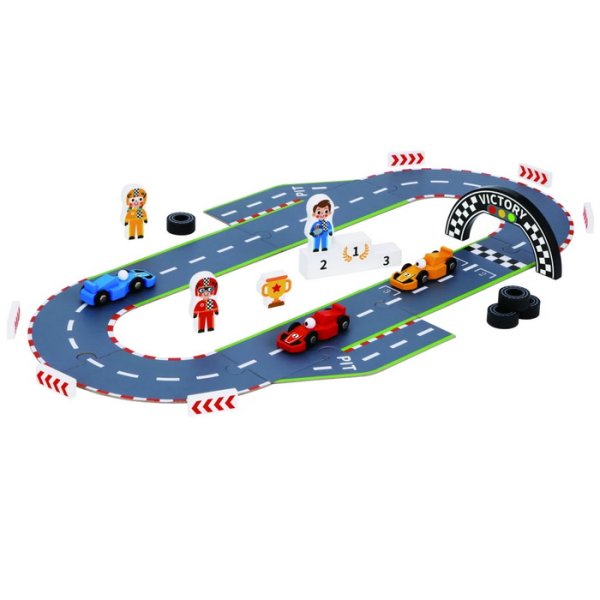 Tooky Toy Pretekárská dráha Formula, 29 ks