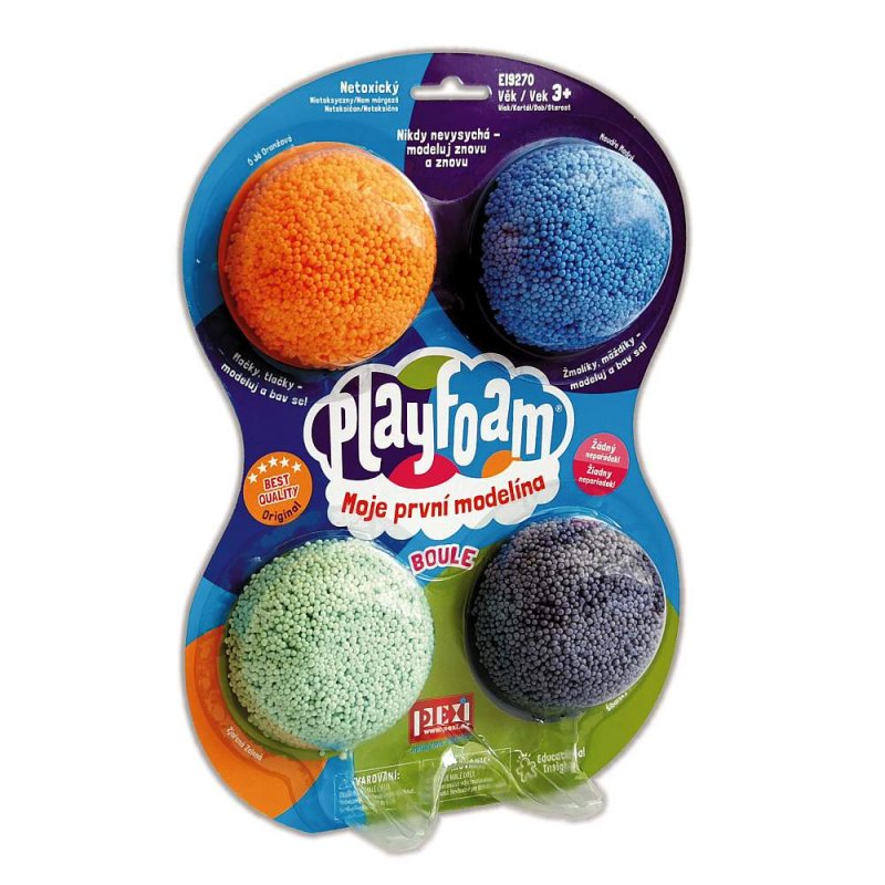 PlayFoam penová modelína Classic, 4 farby