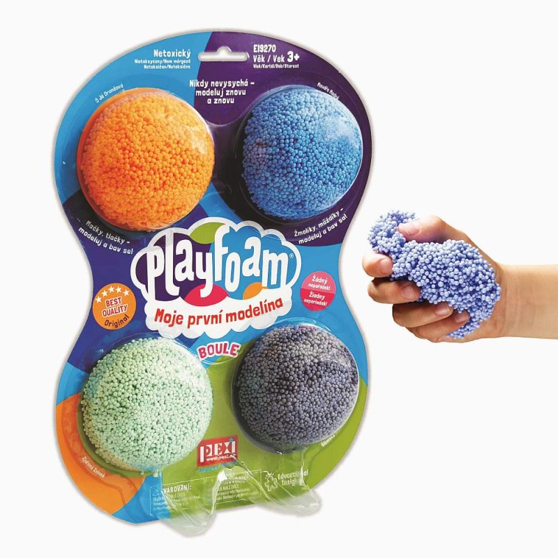 PlayFoam penová modelína Classic, 4 farby