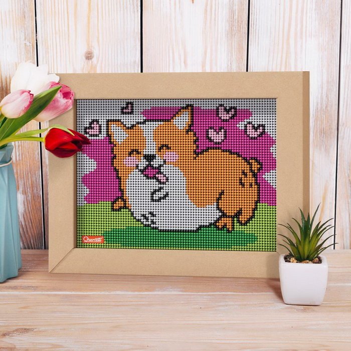 Quercetti Pixel Art 4 Kawaii Corgi, 4800 gombíkov
