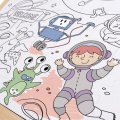 Hape Obojstranné puzzle Priatelia z vesmíru, 48 dielikov