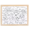 Hape Obojstranné puzzle Priatelia z vesmíru, 48 dielikov