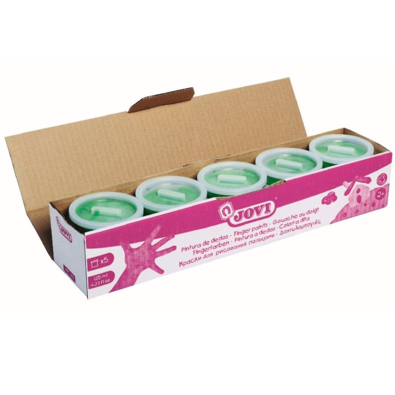 Jovi Prstové farby školská sada, 5 x 125ml